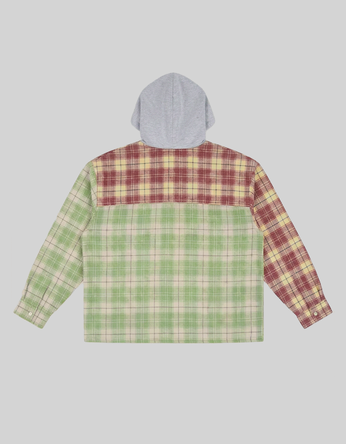 HOODED PATCHWORK FLANNEL