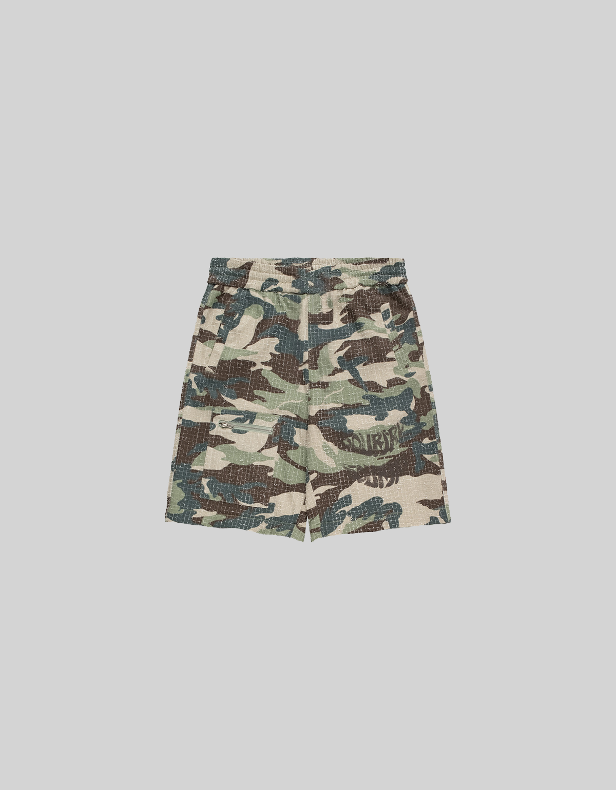 DISTRESSED CAMO PANTS / SHORTS