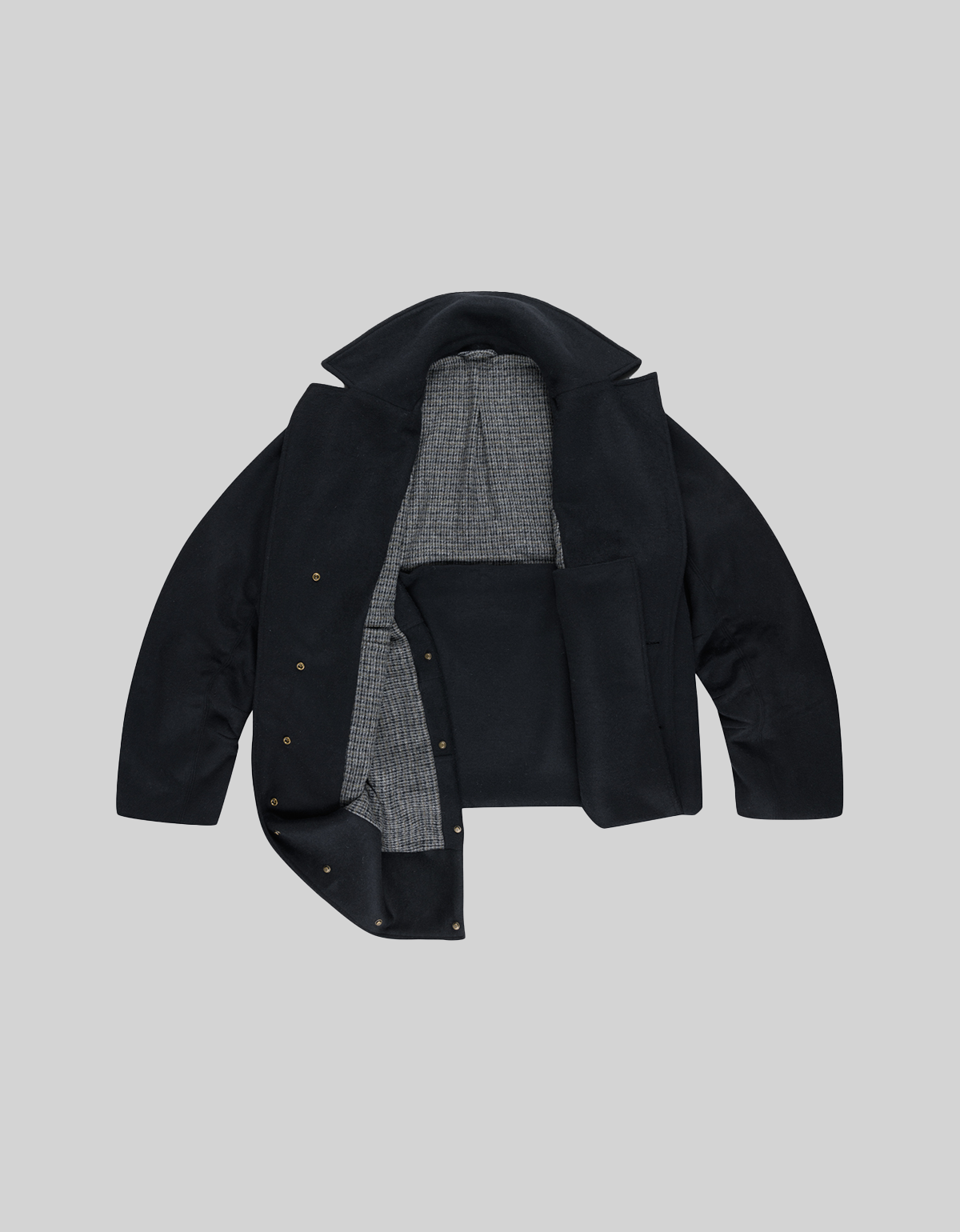 HOUNDSTOOTH WOOL COAT