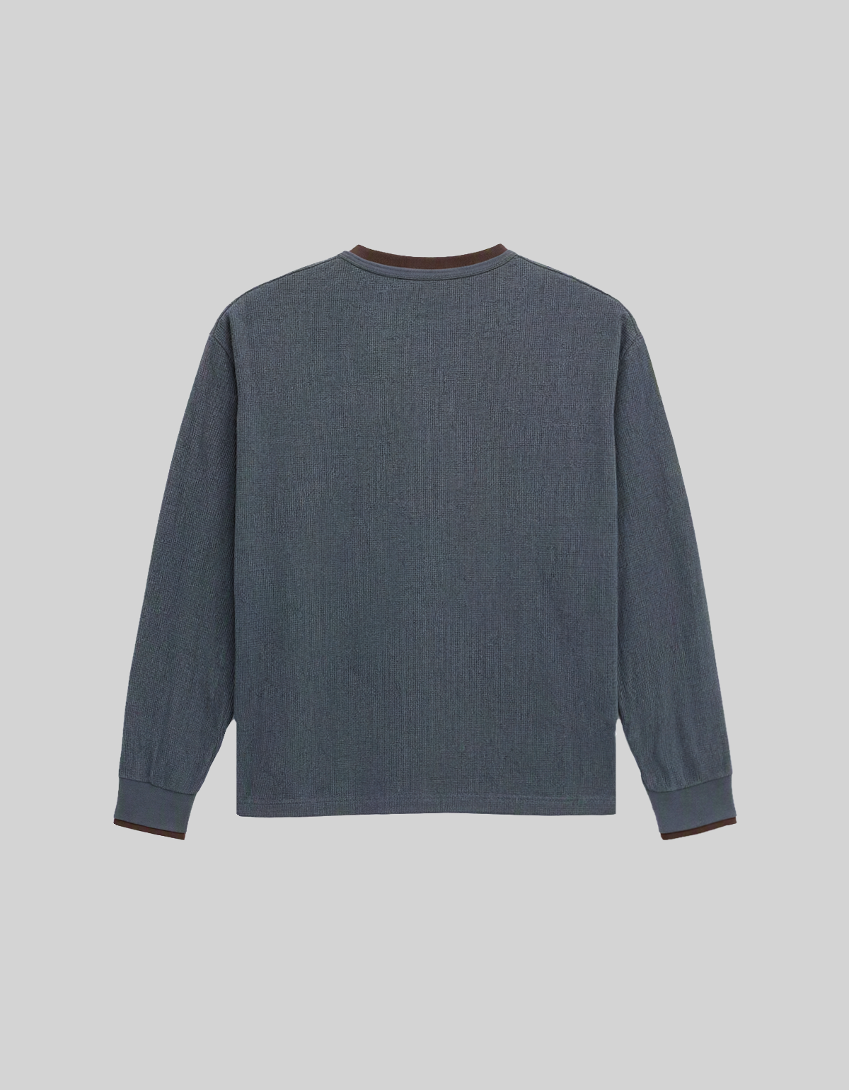 LAYERED HENLEY DARK GREY