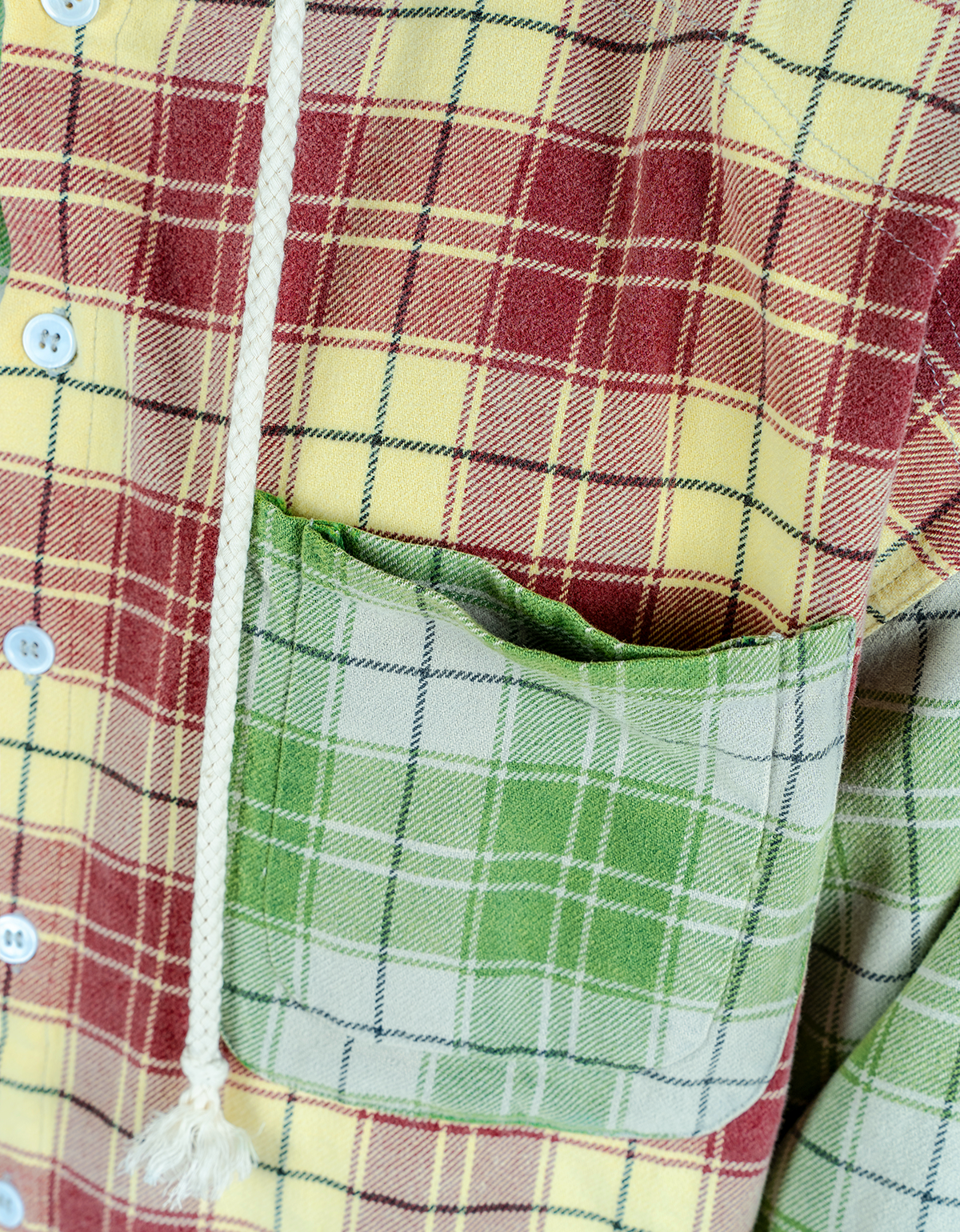 HOODED PATCHWORK FLANNEL
