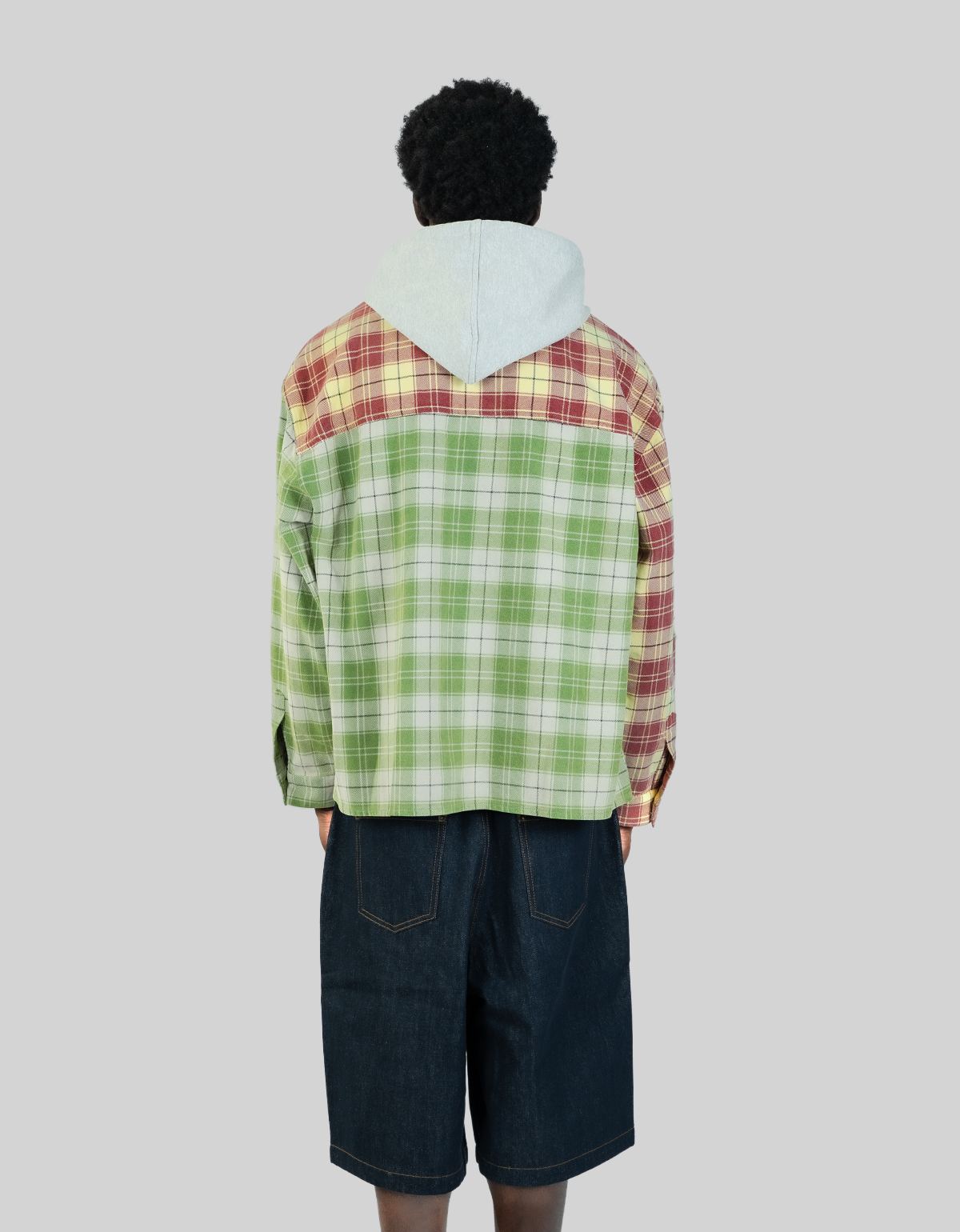 HOODED PATCHWORK FLANNEL