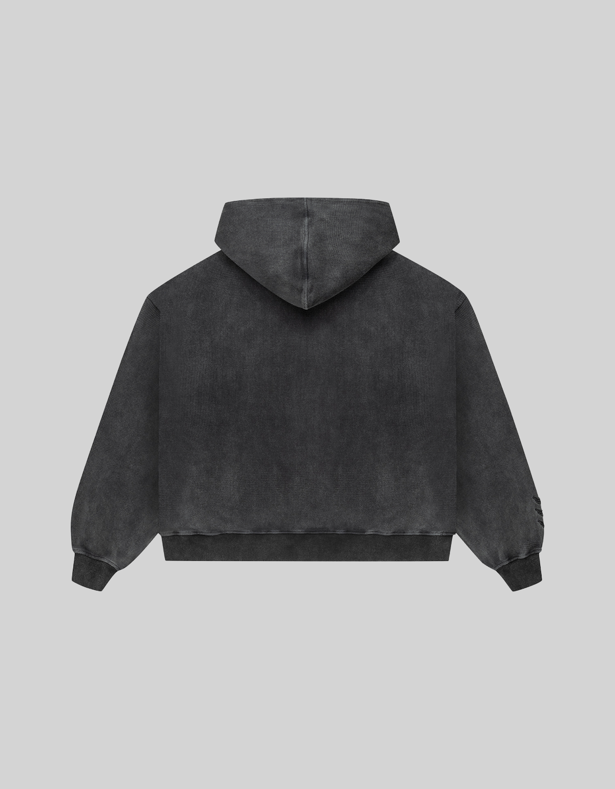 WAFFLE KNIT ZIP HOODIE