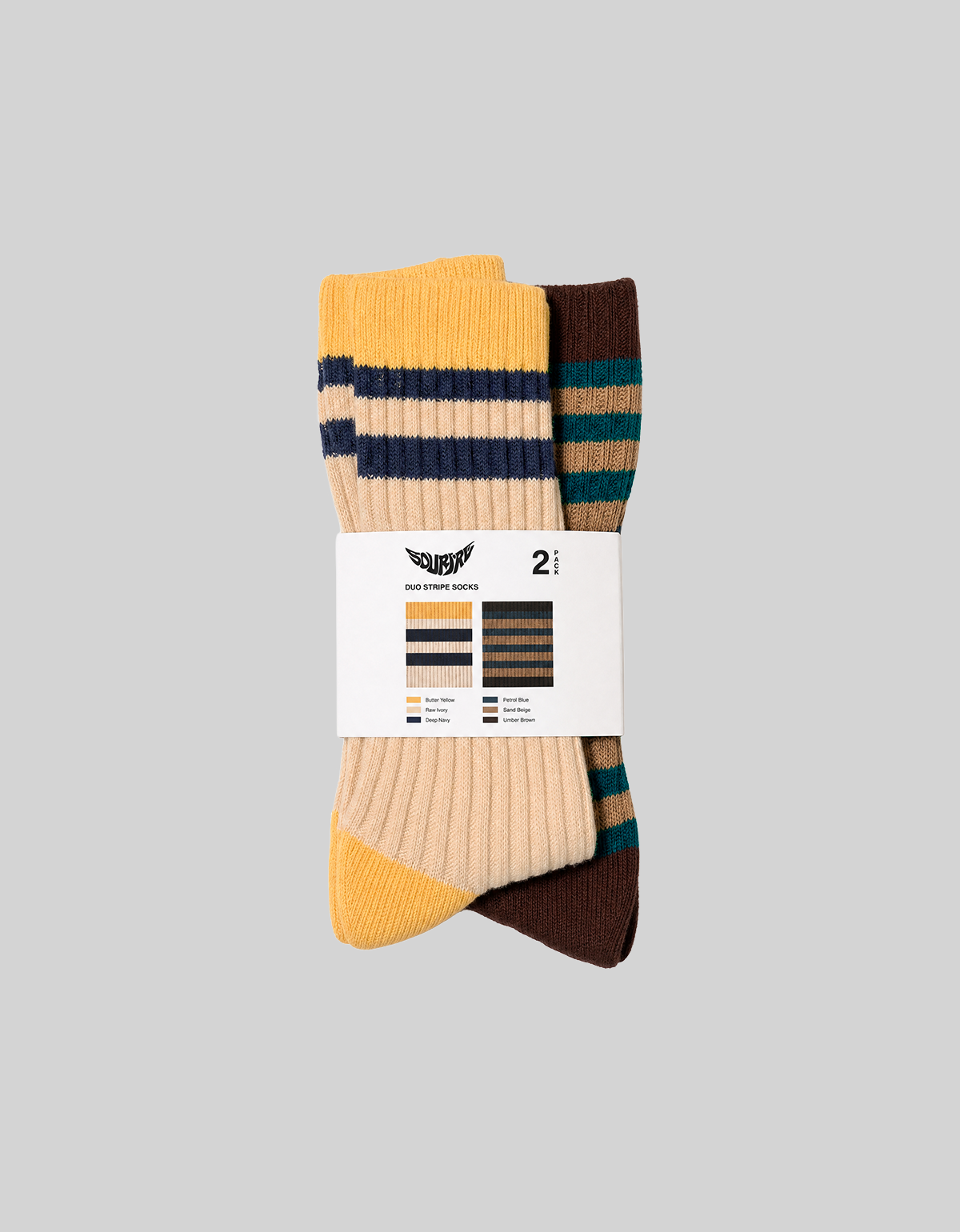 DUO STRIPE SOCKS (2-PACK)