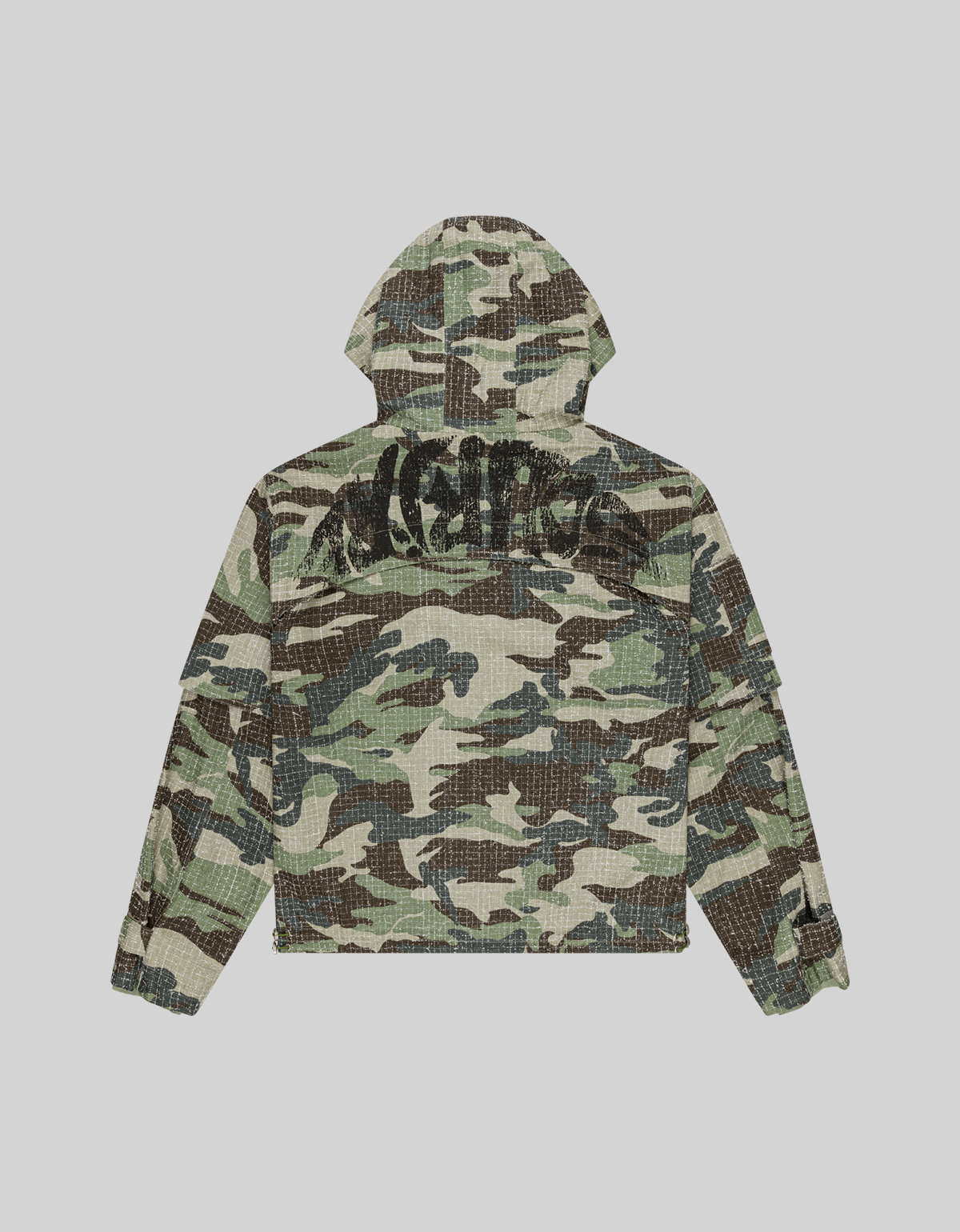 DISTRESSED CAMO JACKET