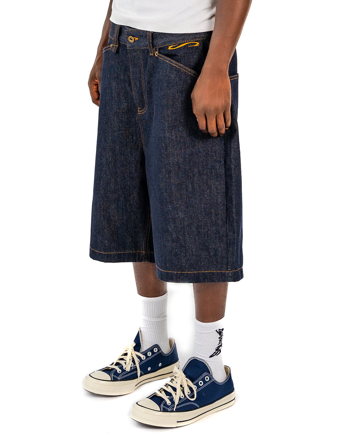RAW DENIM SHORTS