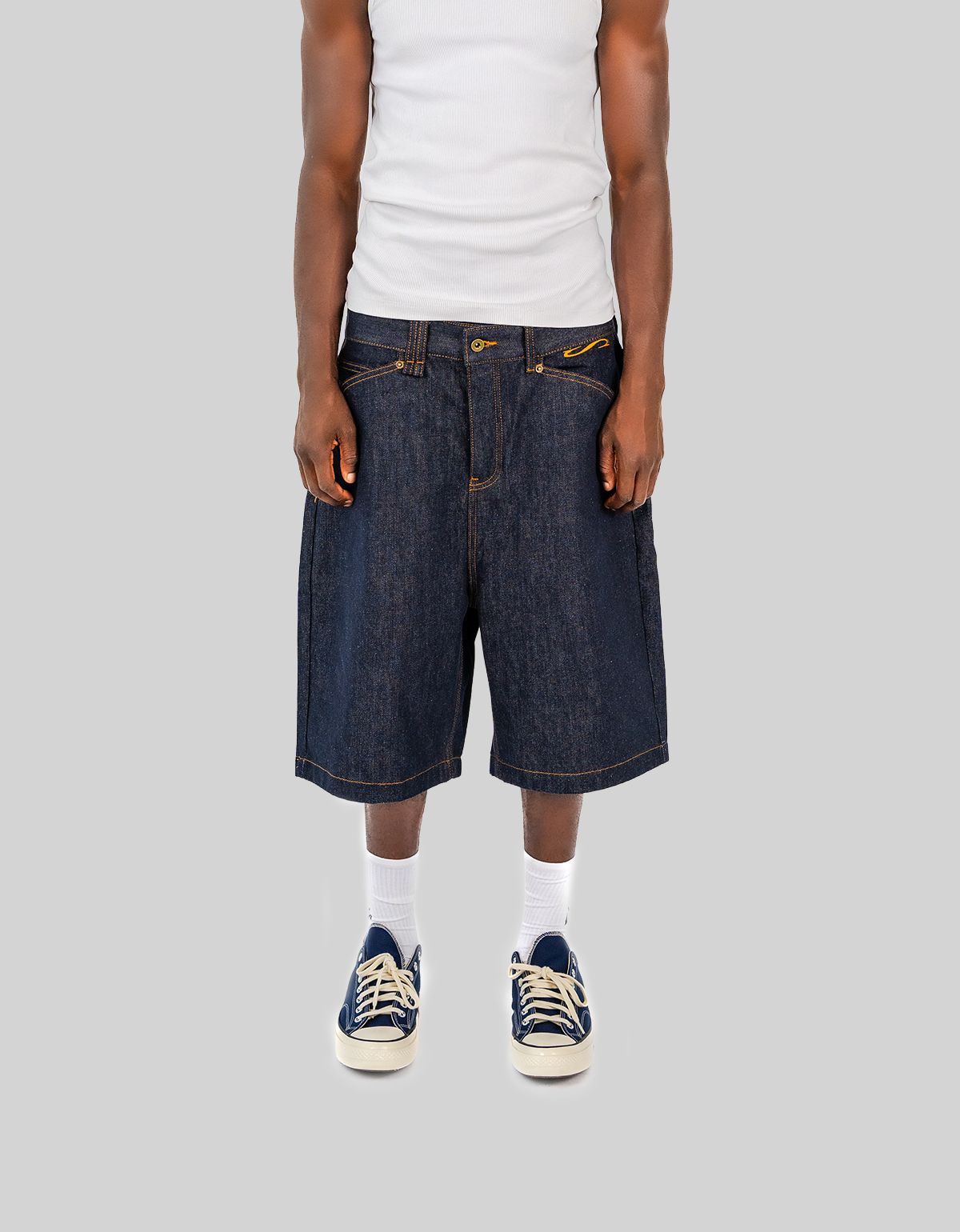 RAW DENIM SHORTS