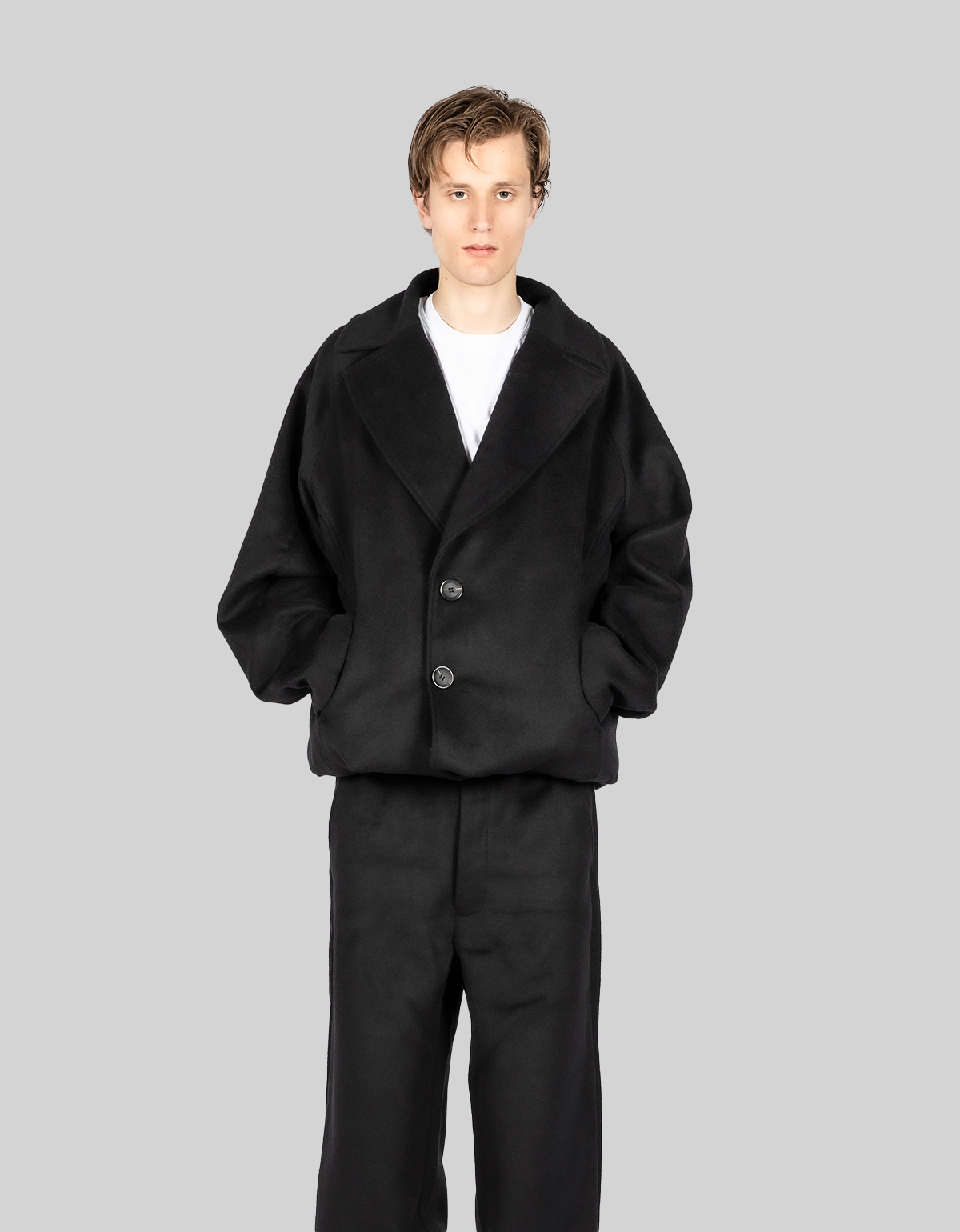 HOUNDSTOOTH WOOL COAT