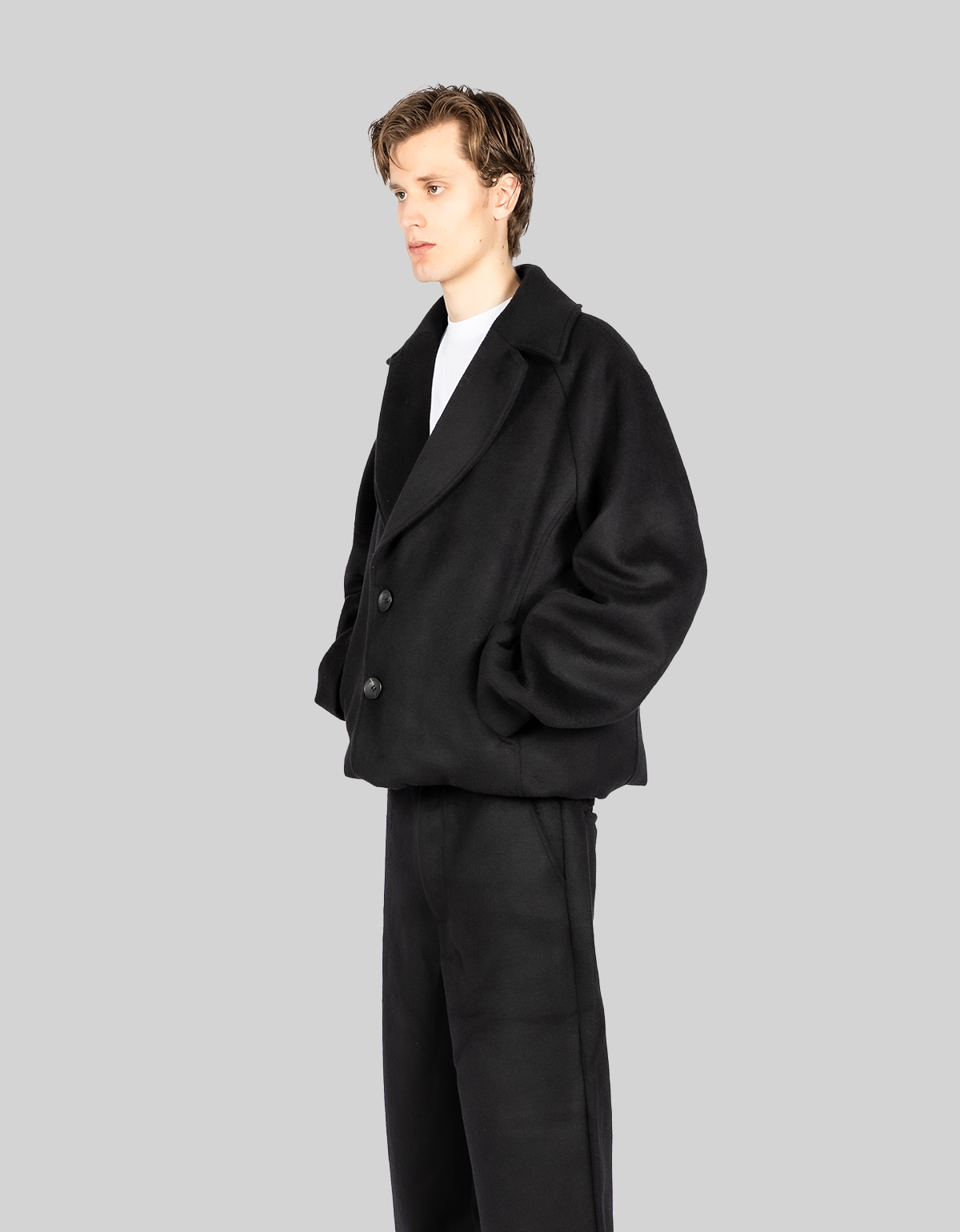 HOUNDSTOOTH WOOL COAT