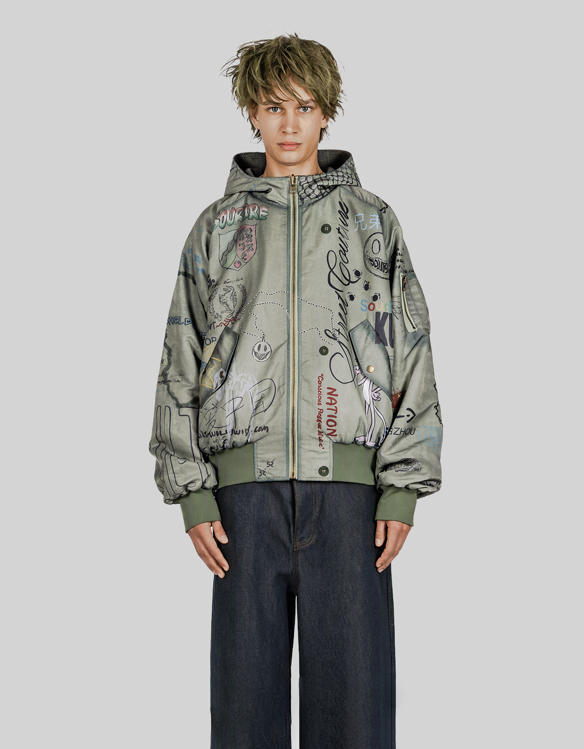 TAGGED BOMBER JACKET