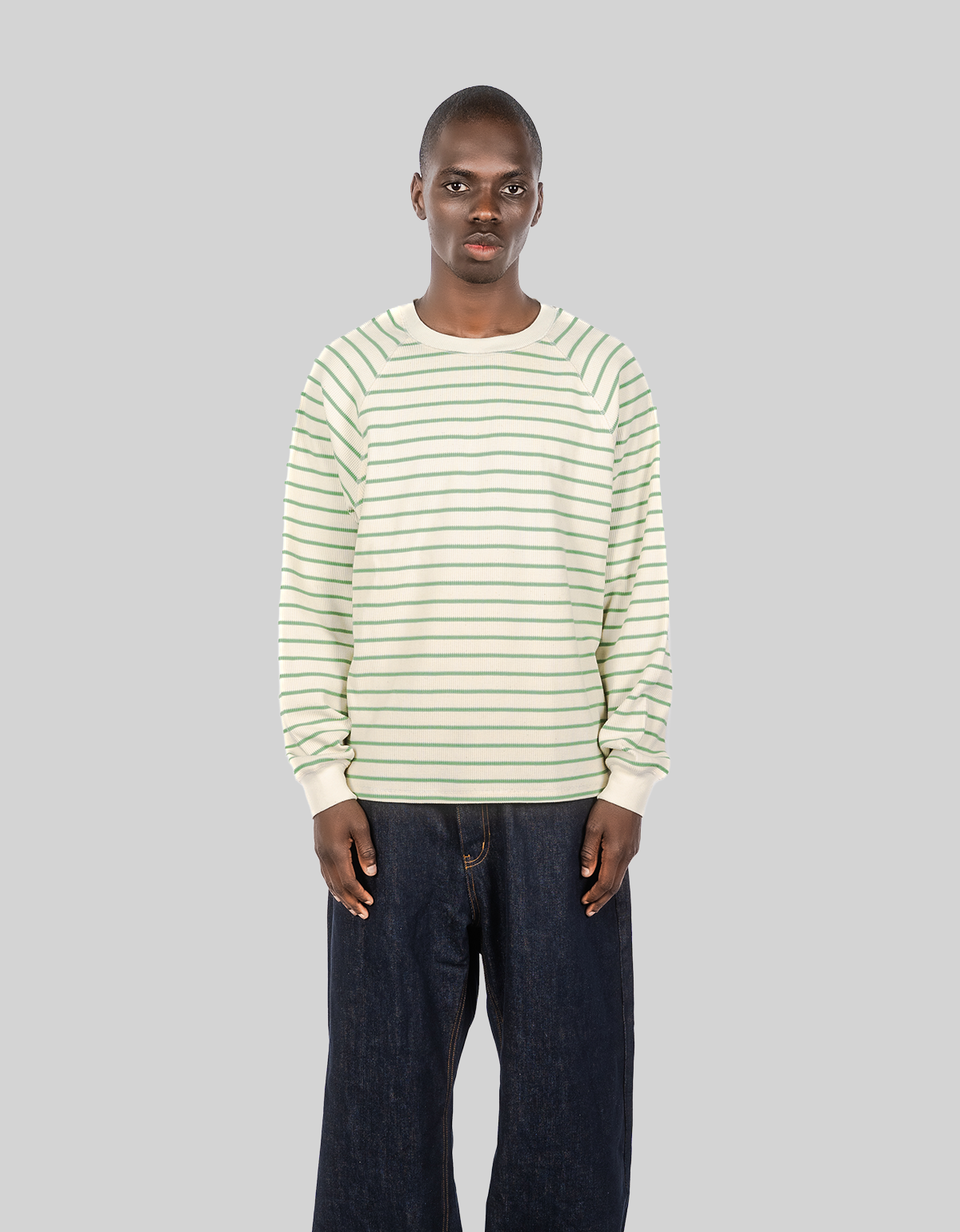 WAFFLE STRIPE LONGSLEEVE